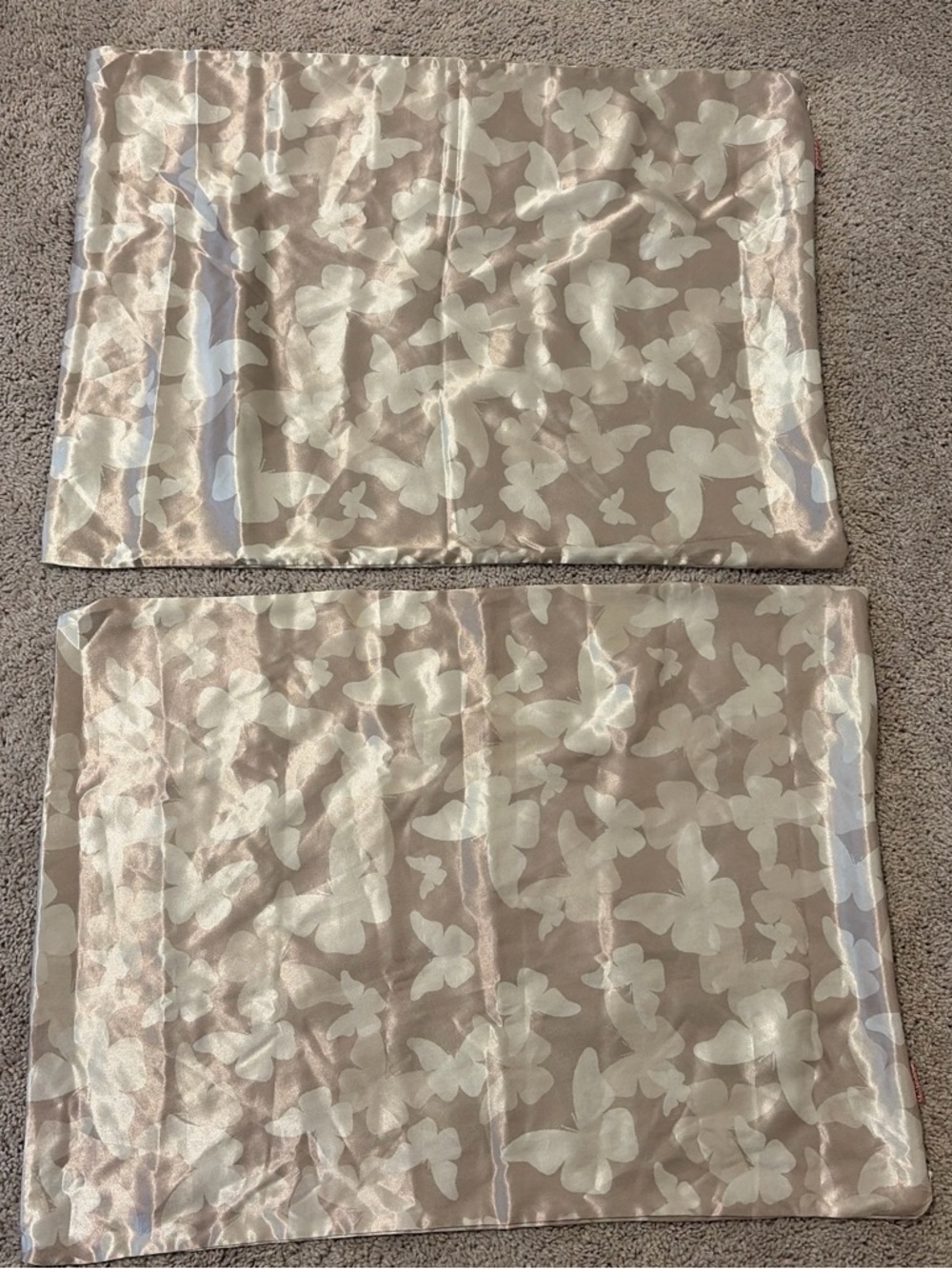 Kitsch Satin Pillowcases (2) - butterfly pattern